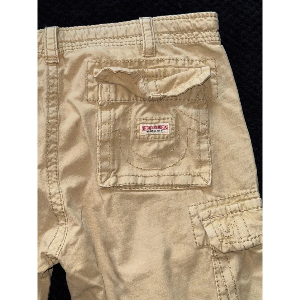 TRUE RELIGION Mens Beige Cargo Pant Relaxed Fit Size‎ 38